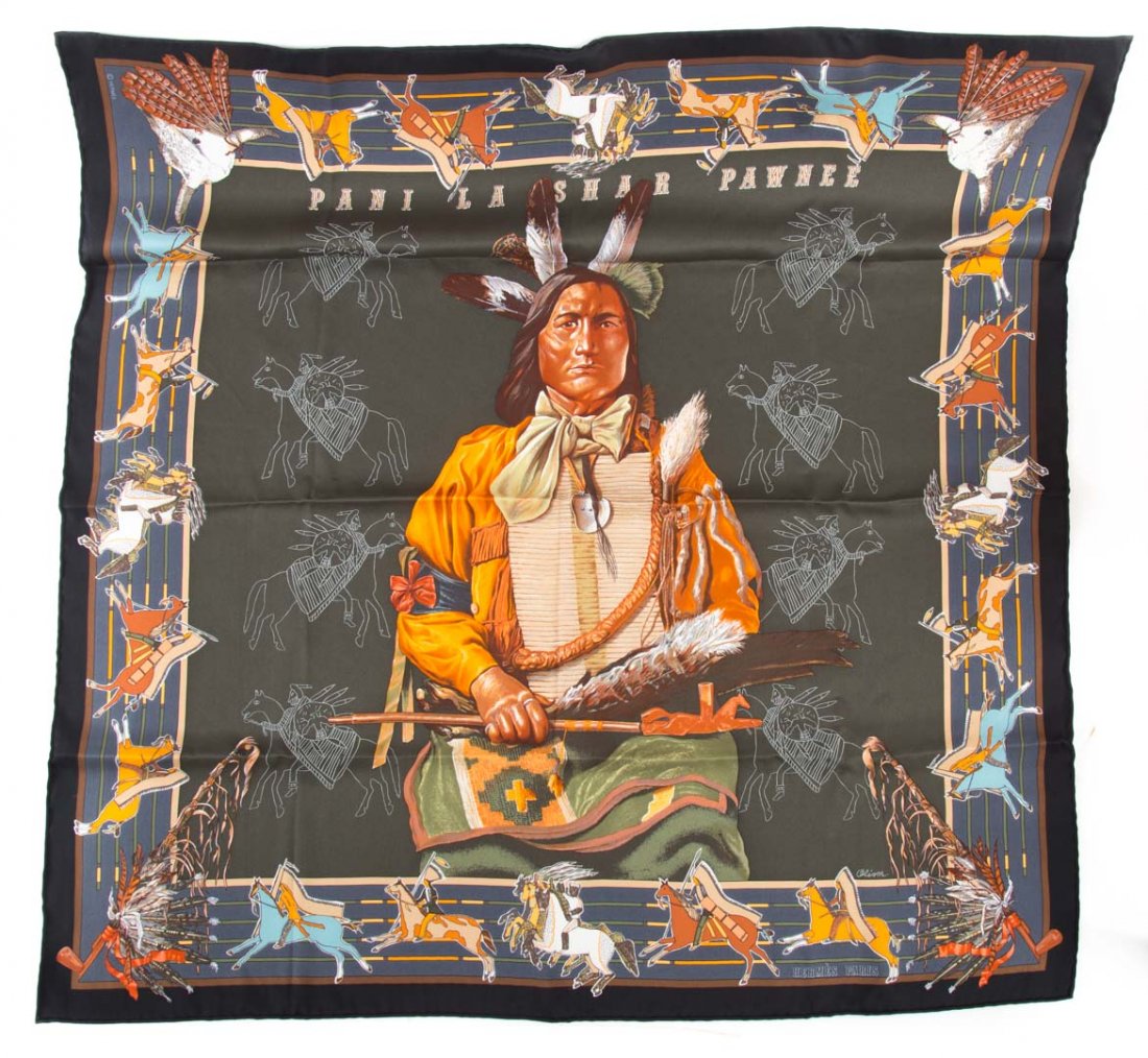A Silk Hermes "Pani La Shar Pawnee" Scarf (1 of 7)