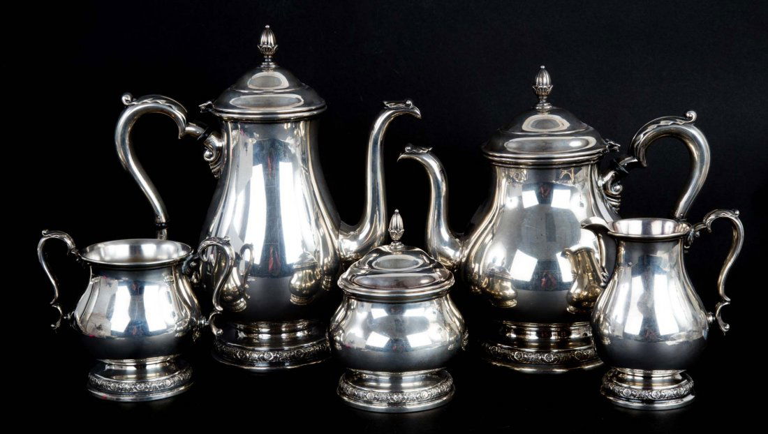 International "Prelude" sterling coffee/tea set (1 of 7)