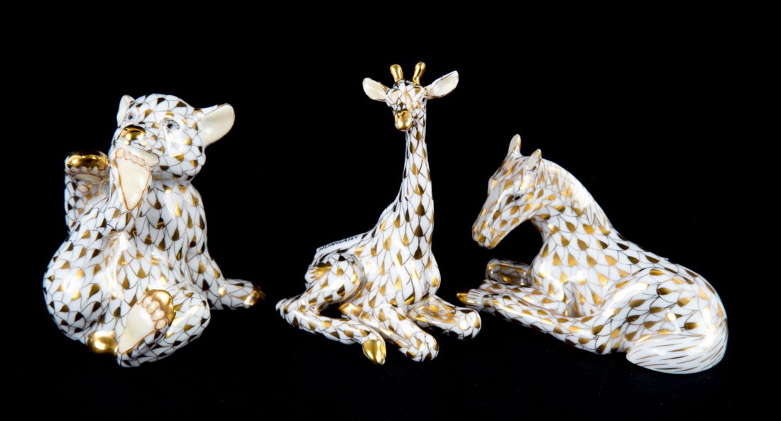 Three Herend porcelain animals (1 of 3)