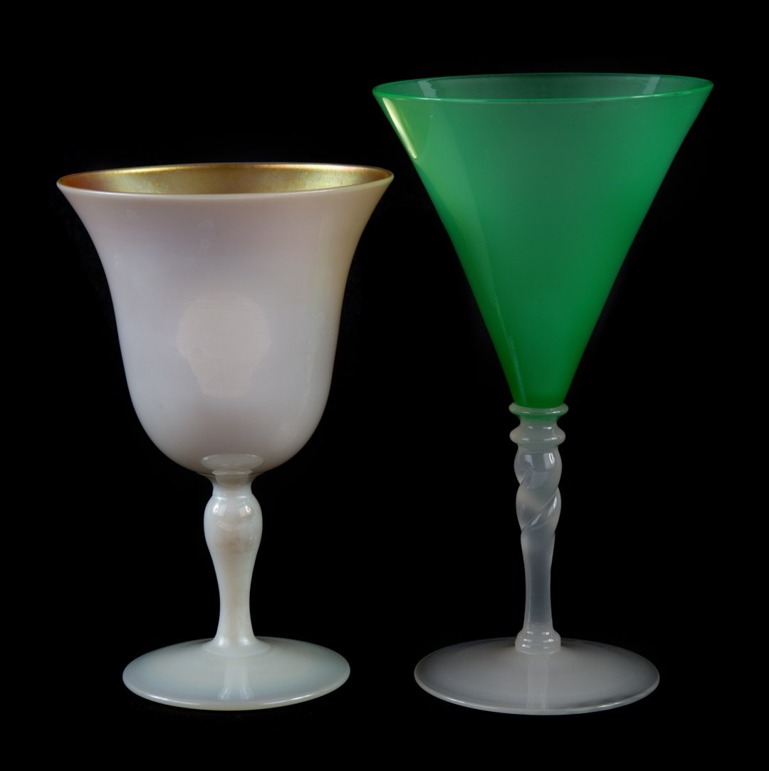Two opalescent glass goblets (1 of 3)