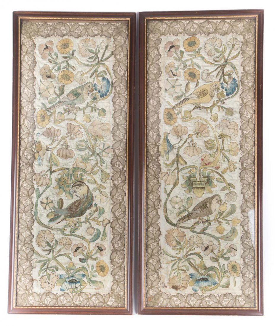 Pair of Continental needlework panels (1 of 7)