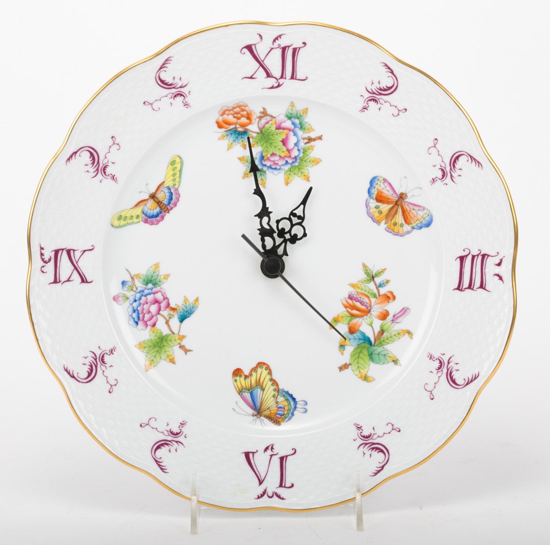 Herend porcelain wall clock (1 of 4)