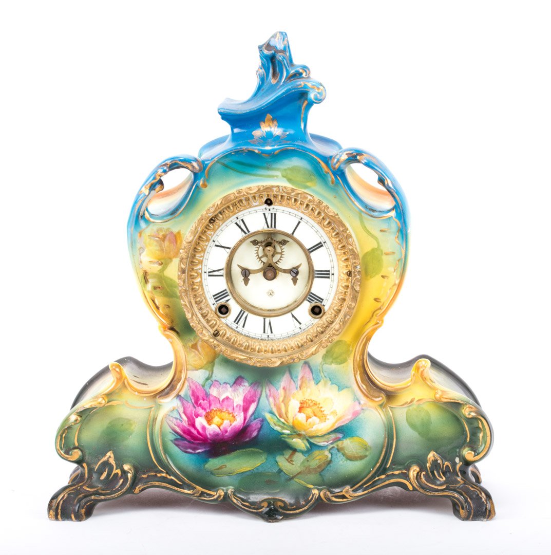 Ansonia clock with Royal Bonn china case (1 of 5)
