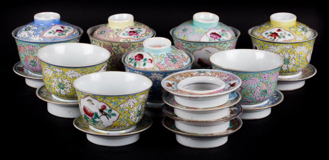 Chinese Export rice bowls and parts (1 of 6)