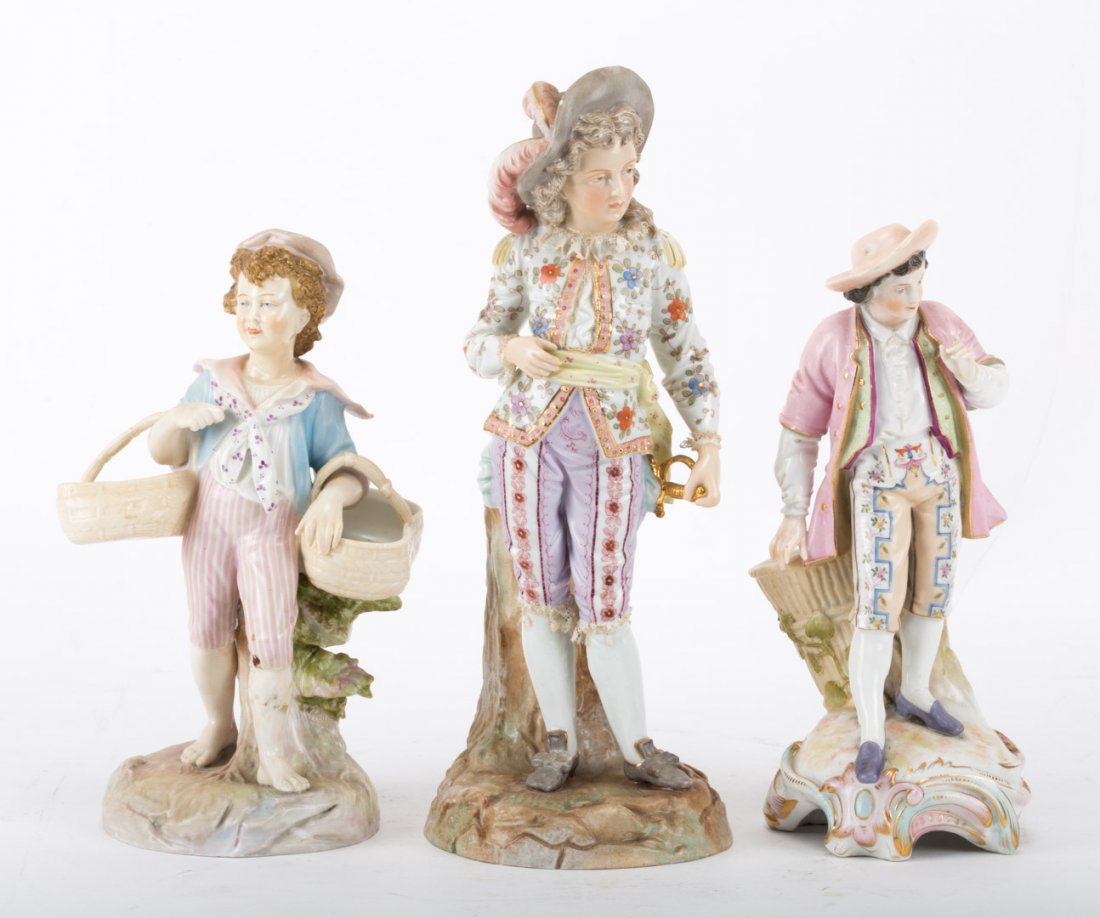 Three German porcelain figures (1 of 7)