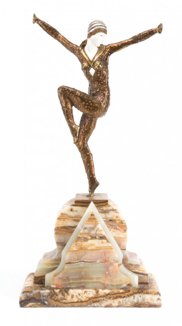 After Chiparus. Exotic Dancer, bronze figure (1 of 6)