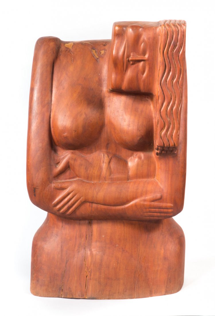 Maurice Spector. Mother and Child wood sculpture (1 of 5)
