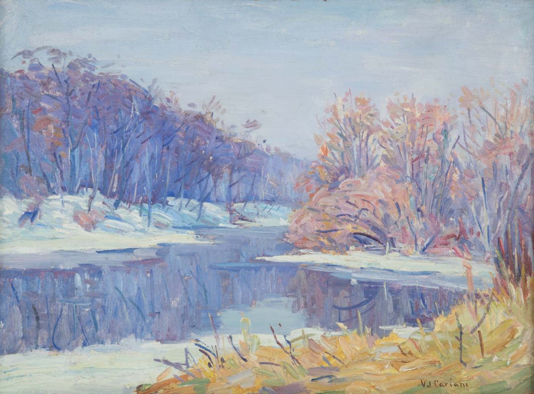 Varaldo Cariani. Winter Landscape, oil on board (1 of 6)