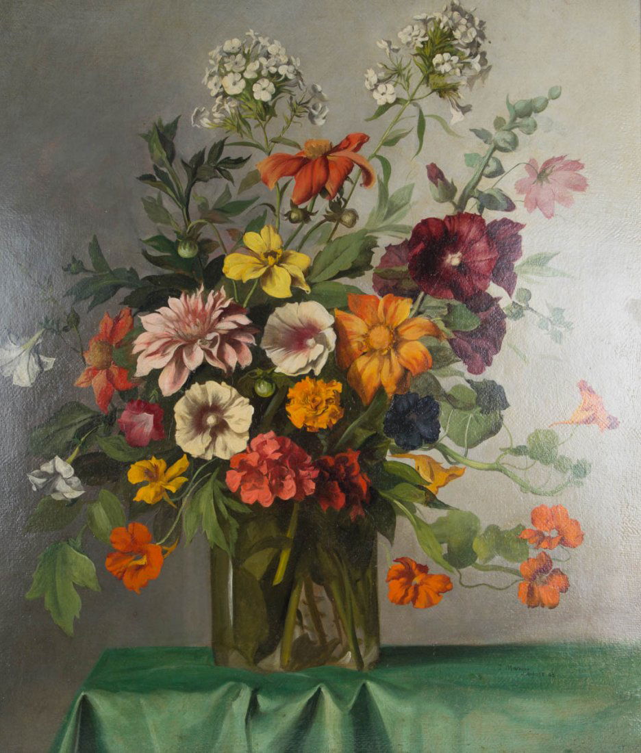 Jacques Maroger. Floral Still Life, oil on canvas (1 of 5)