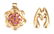 Two Lady's 14K Gold Pendants