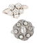 A Pair of Lady's Diamond Cocktail Rings