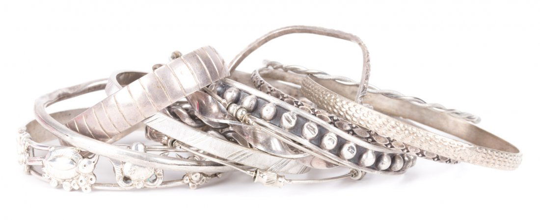 A Collection of Silver Bracelets (1 of 4)