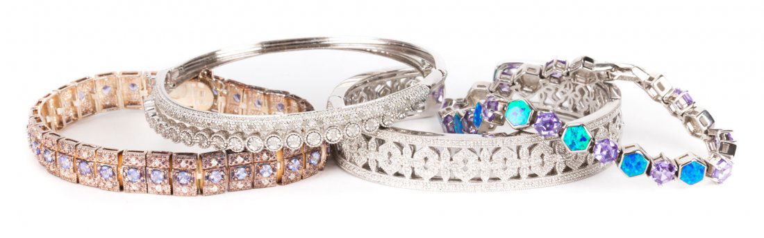 A Collection of Silver Bracelets (1 of 6)