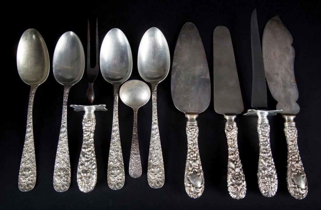 Stieff "Rose" sterling silver serving pieces (1 of 3)