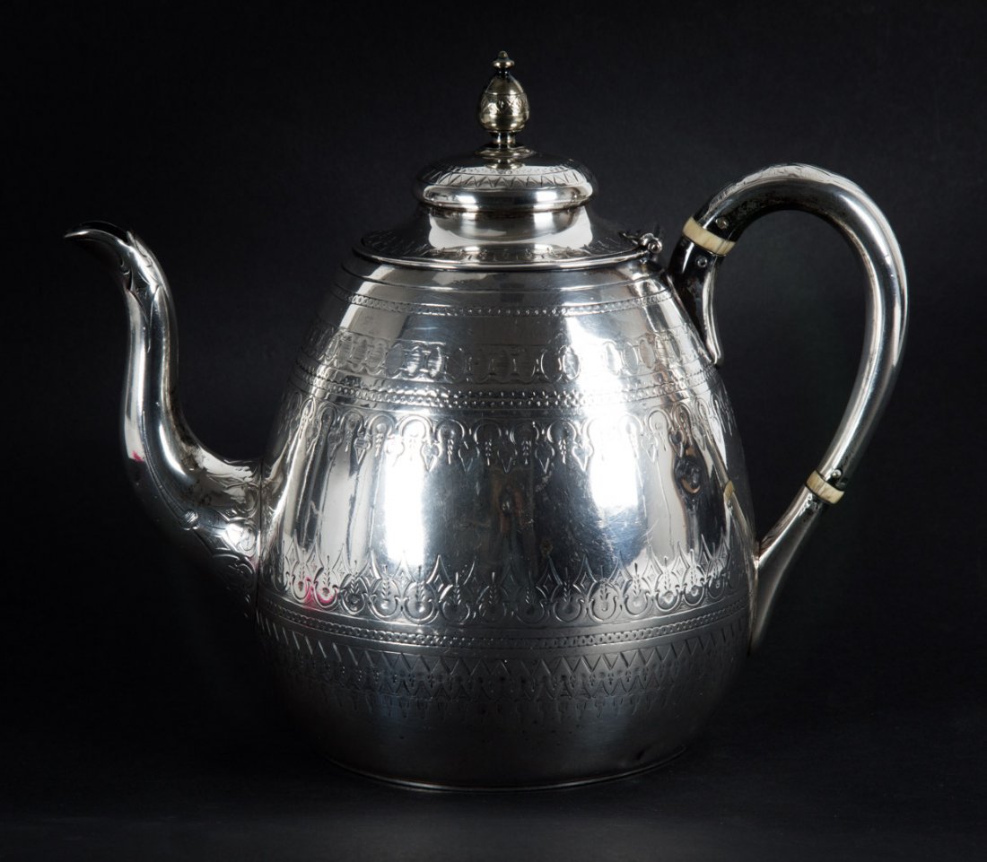 Victorian sterling silver teapot Sheffield 1863 (1 of 5)