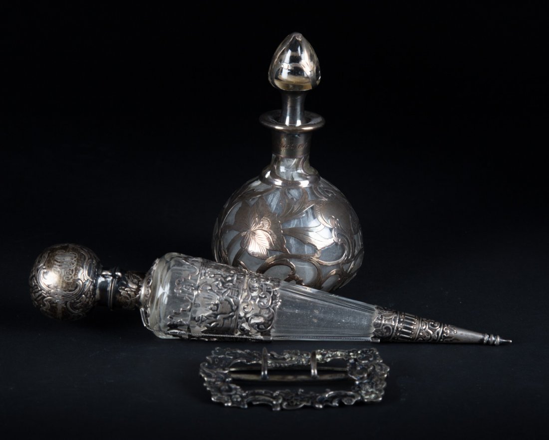Unique Dutch silver mounted conical scent bottle (1 of 7)