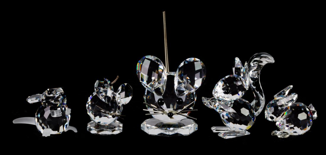 Five Swarovski crystal animals (1 of 7)