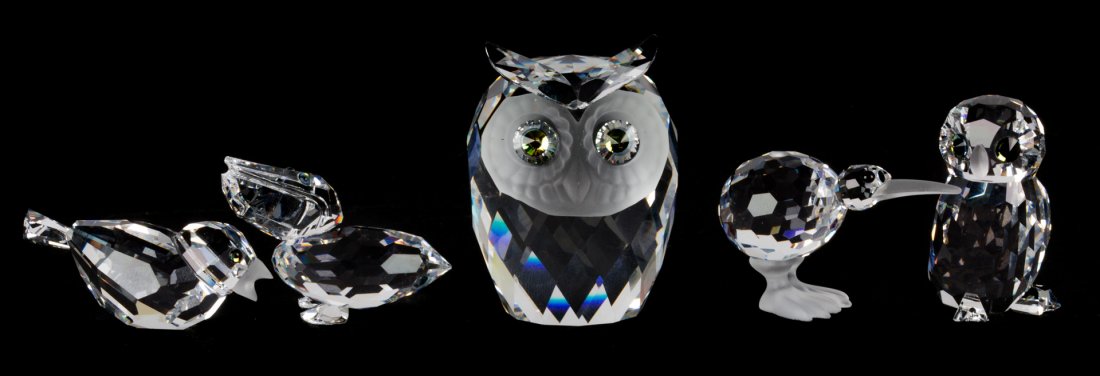 Five Swarovski crystal birds (1 of 5)