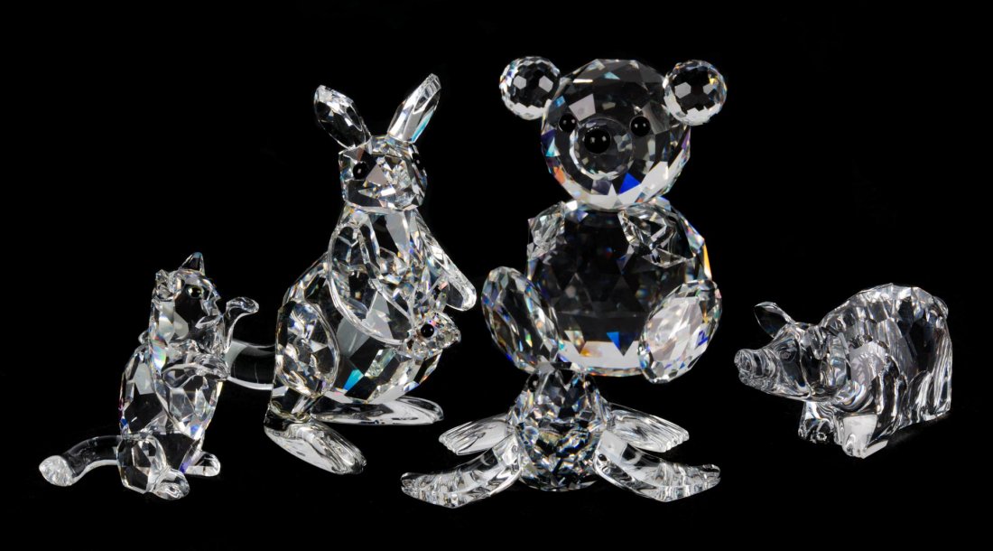 Five Swarovski crystal animals (1 of 7)