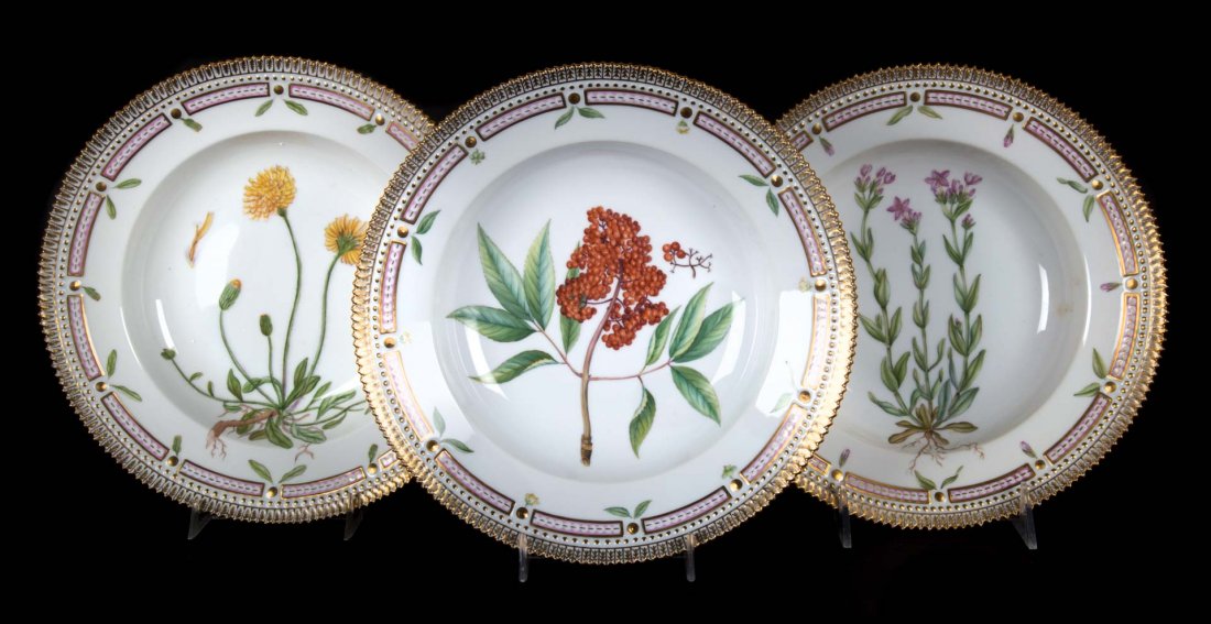3 Royal Copenhagen Flora Danica soup bowls (1 of 6)