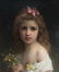 Charles-Amable Lenoir. Girl Holding Flowers, oil