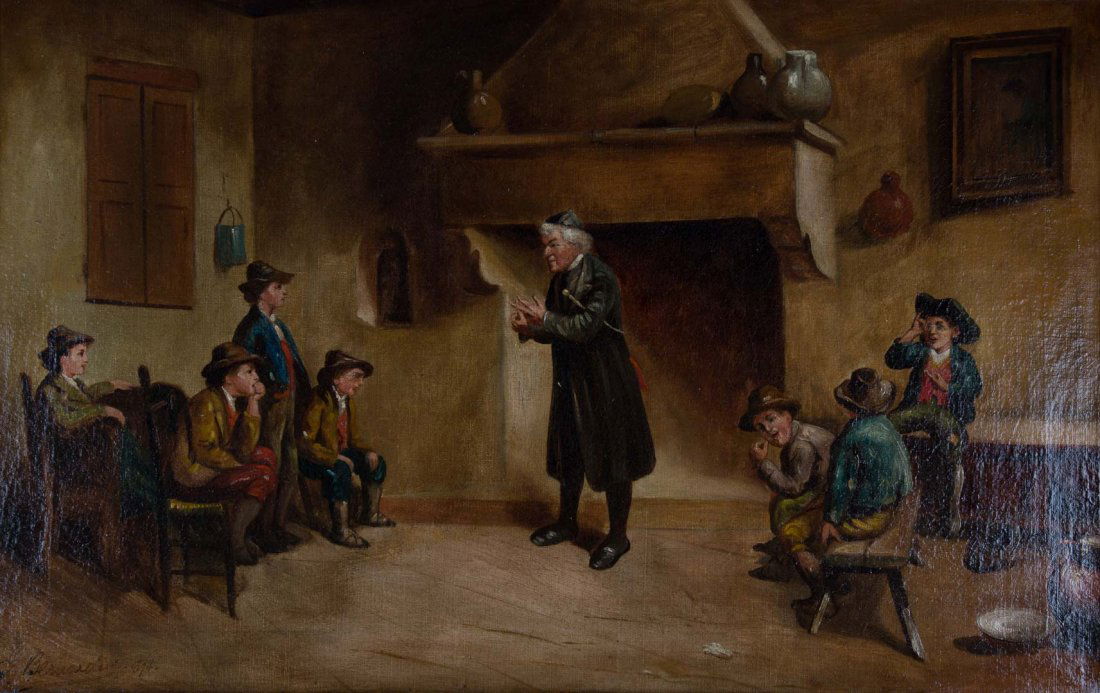 G. Bernardini. "Parish School", oil on canvas (1 of 6)