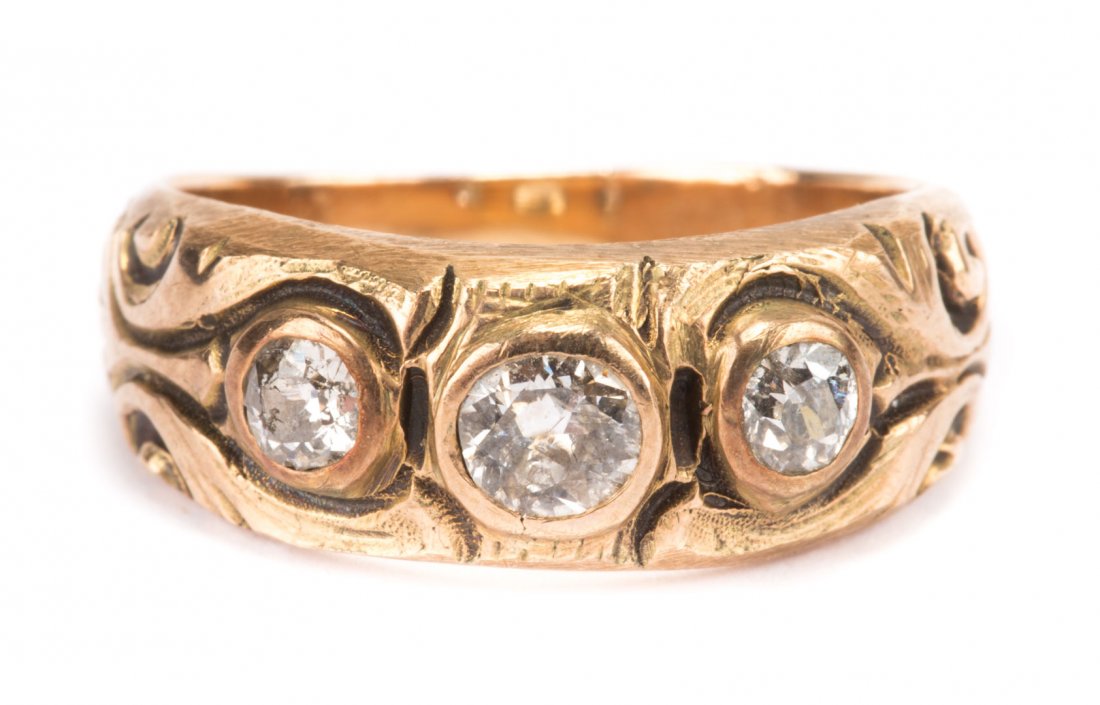 A Lady's Old Mine Cut Diamond Ring (1 of 5)