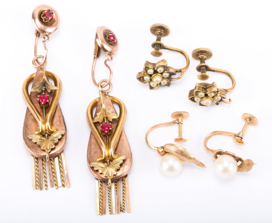 Three Pair of Victorian Earrings (1 of 4)