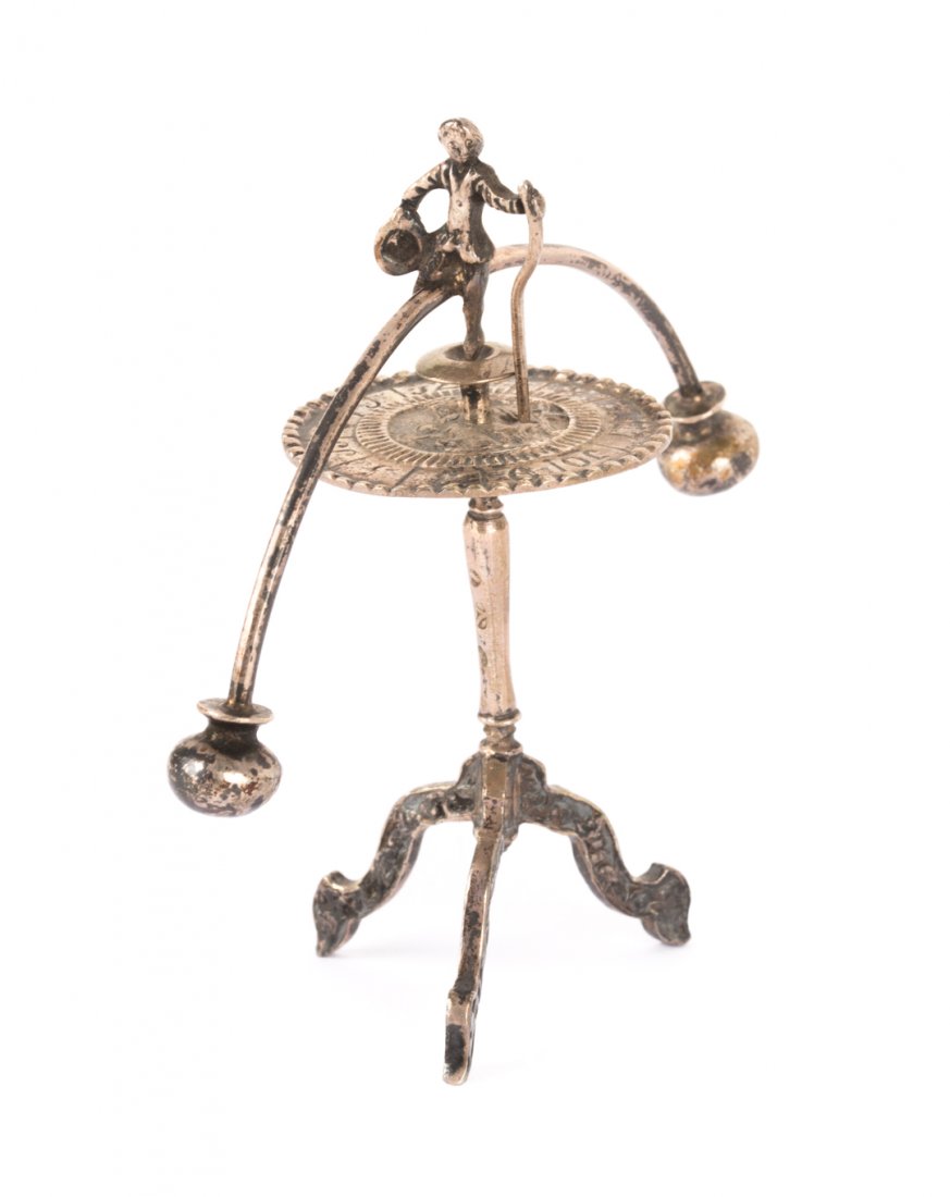 German silver miniature balance game 19th c (1 of 4)