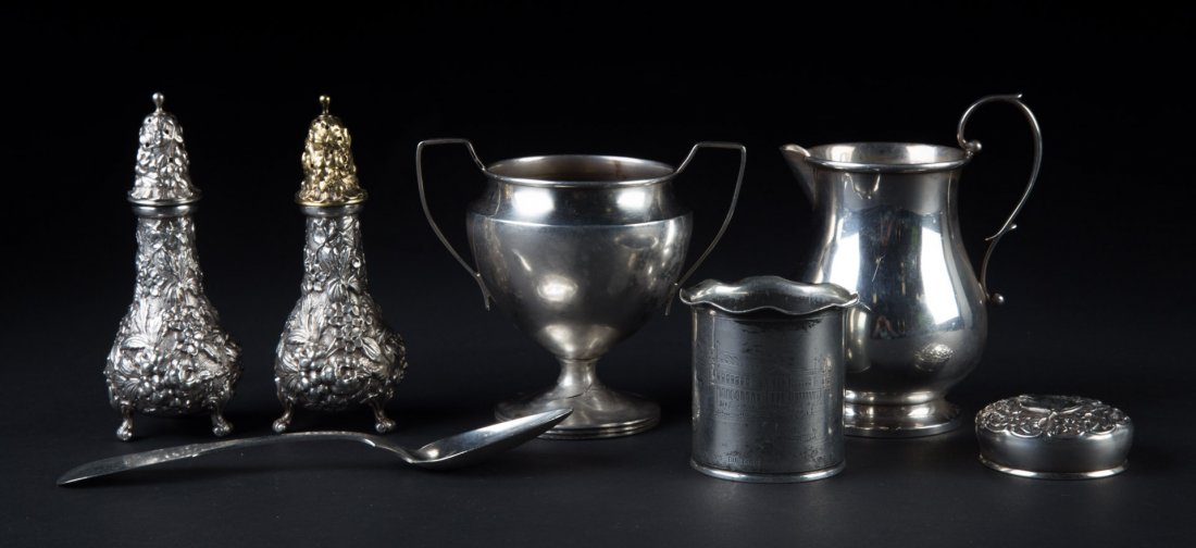 Group of American sterling silver table items (1 of 7)