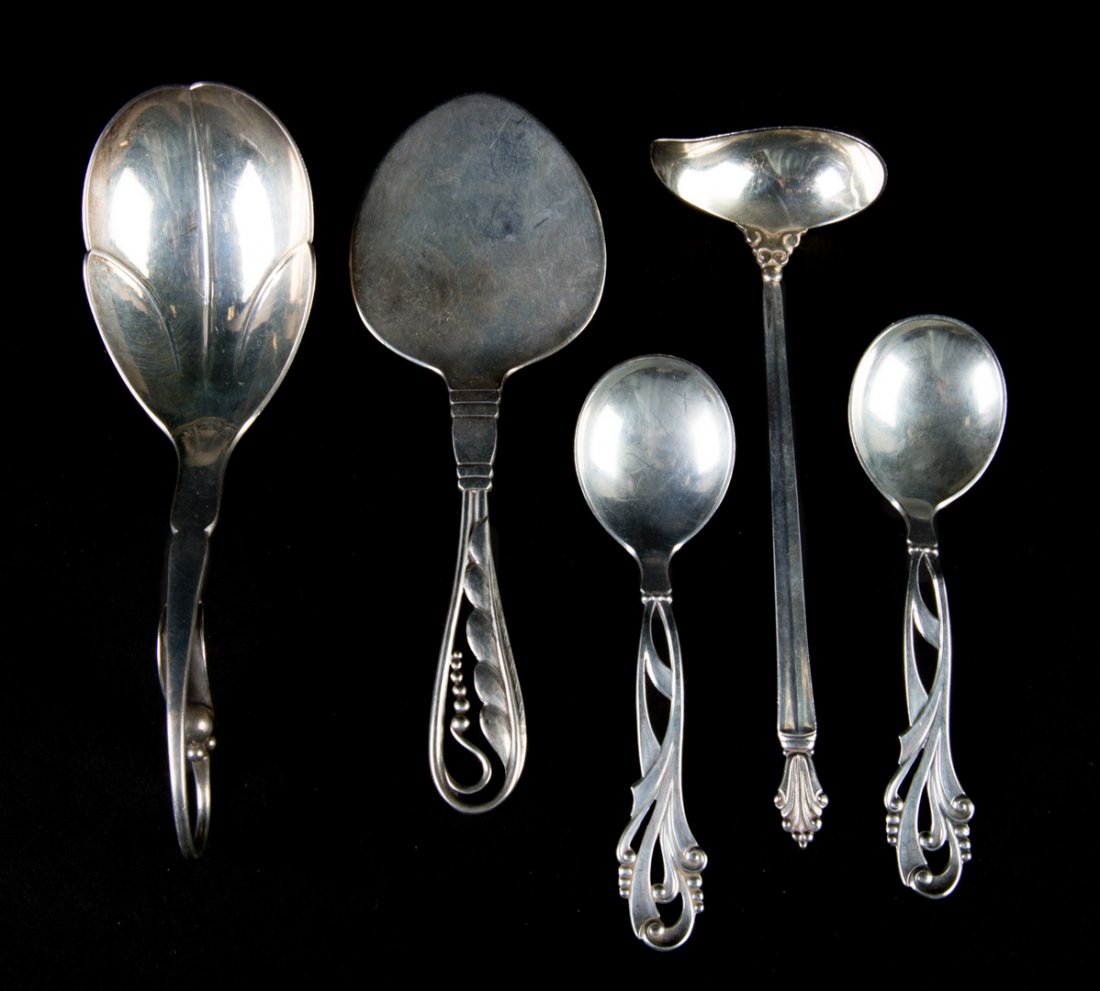 2 Georg Jensen sterling ladles and a pastry server (1 of 6)