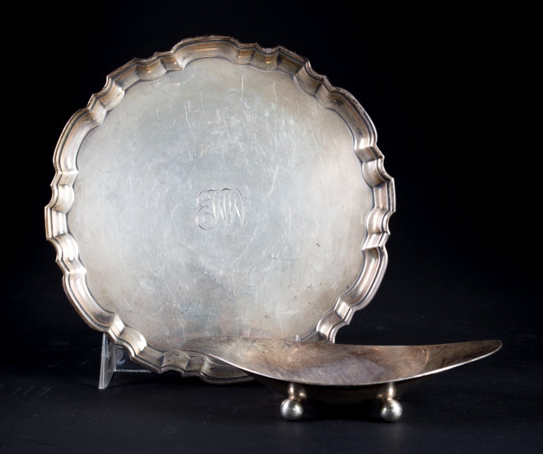 Tiffany & Co. sterling silver salver and soap dish (1 of 8)