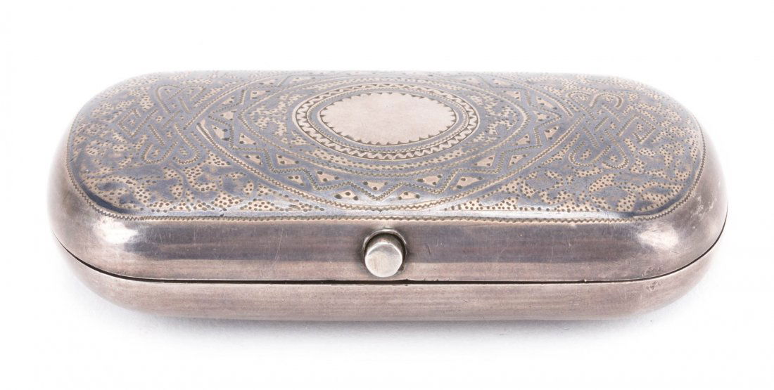 Russian niello enamel silver gilt snuff box c1877 (1 of 6)