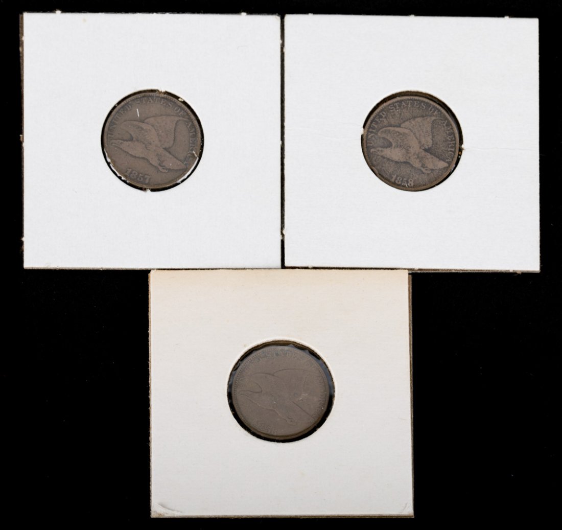 [US] 3 Flying Eagle Cents (1 of 2)