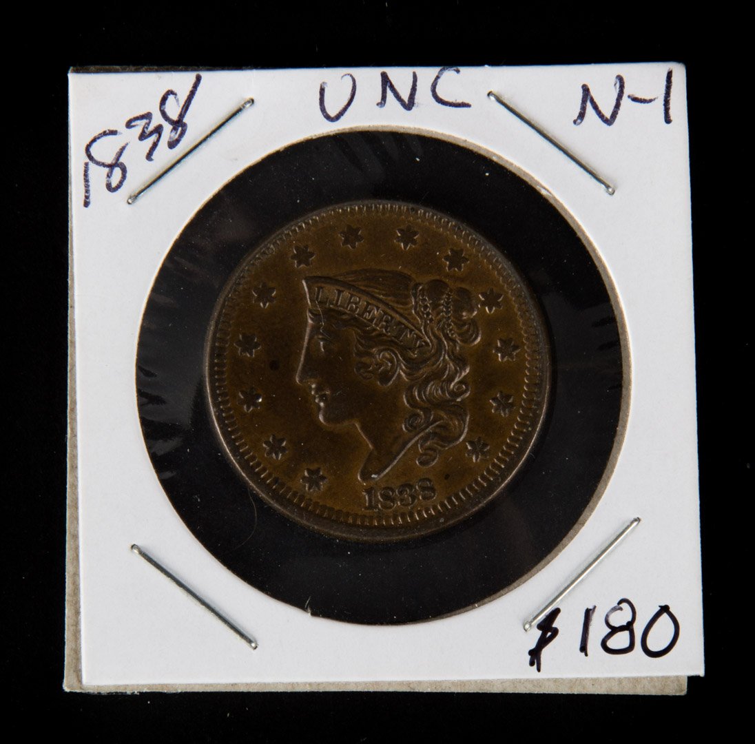 [US] 1838 Braided Hair Large Cent (1 of 2)