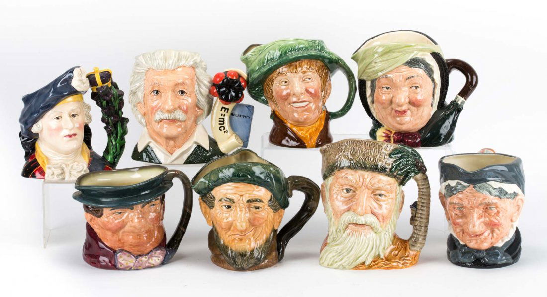 Eight Royal Doulton china character jugs (1 of 6)