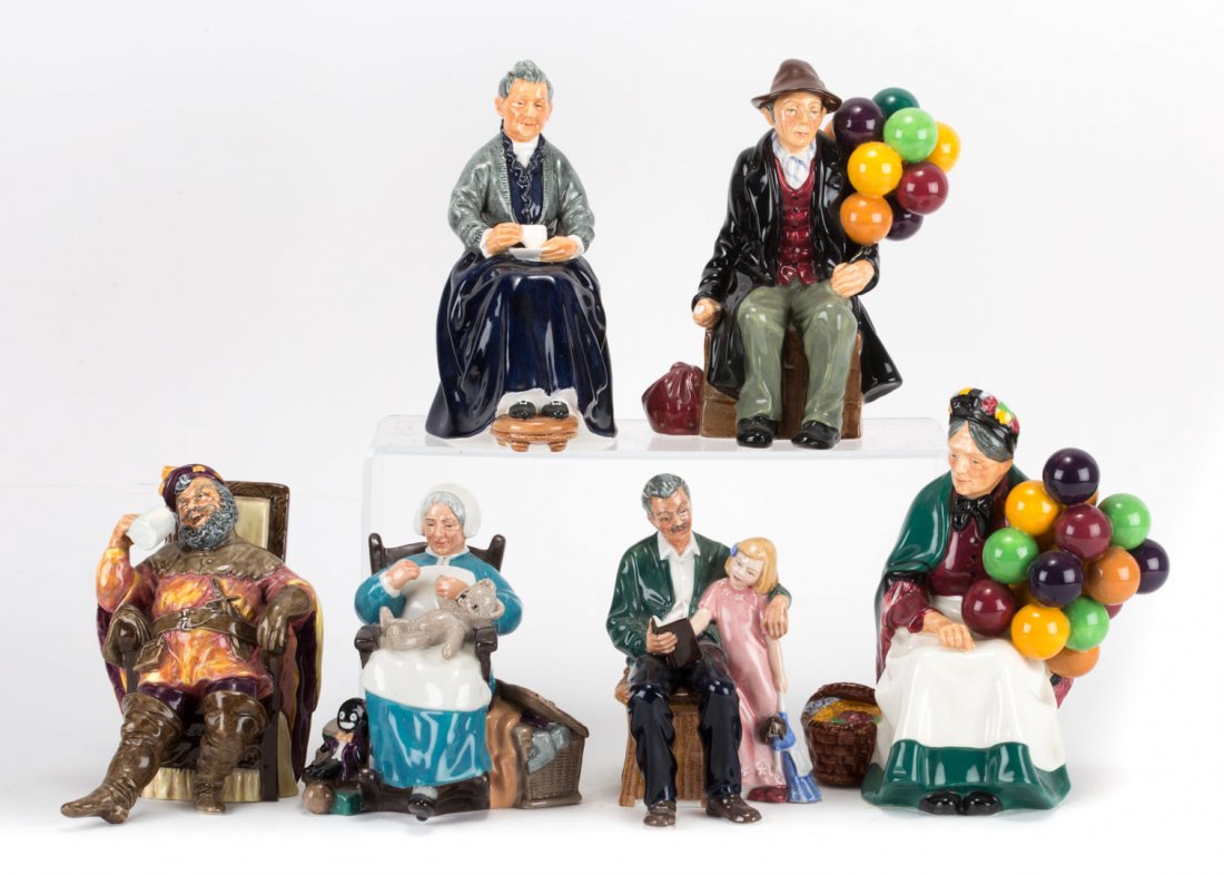 Six Royal Doulton china figures (1 of 5)
