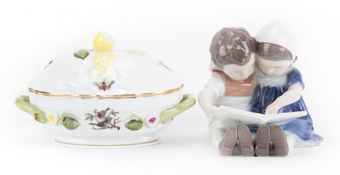 Herend sauce tureen & Bing & Grondahl figure (1 of 7)