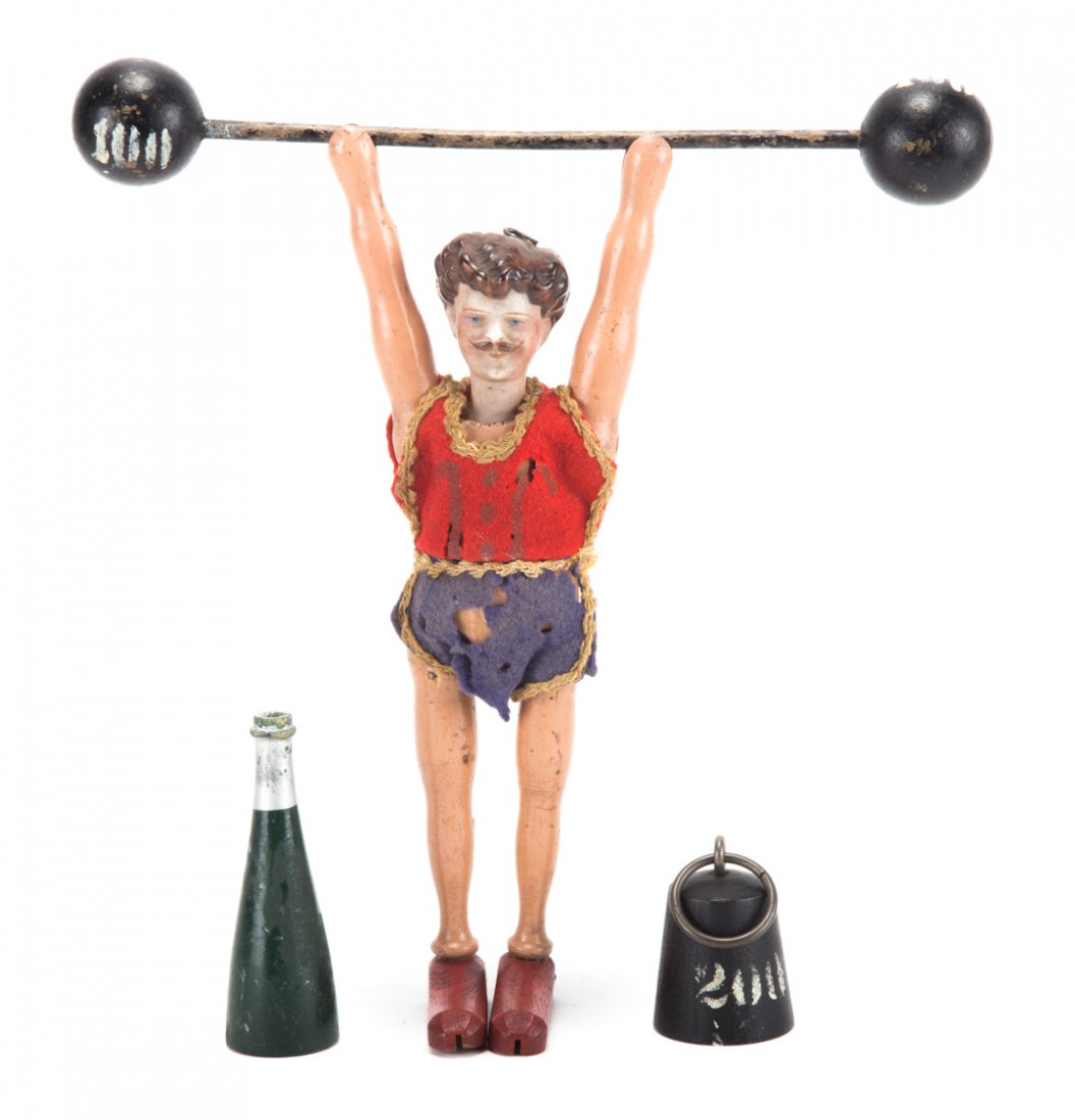 Schoenhut circus strongman with weights (1 of 5)