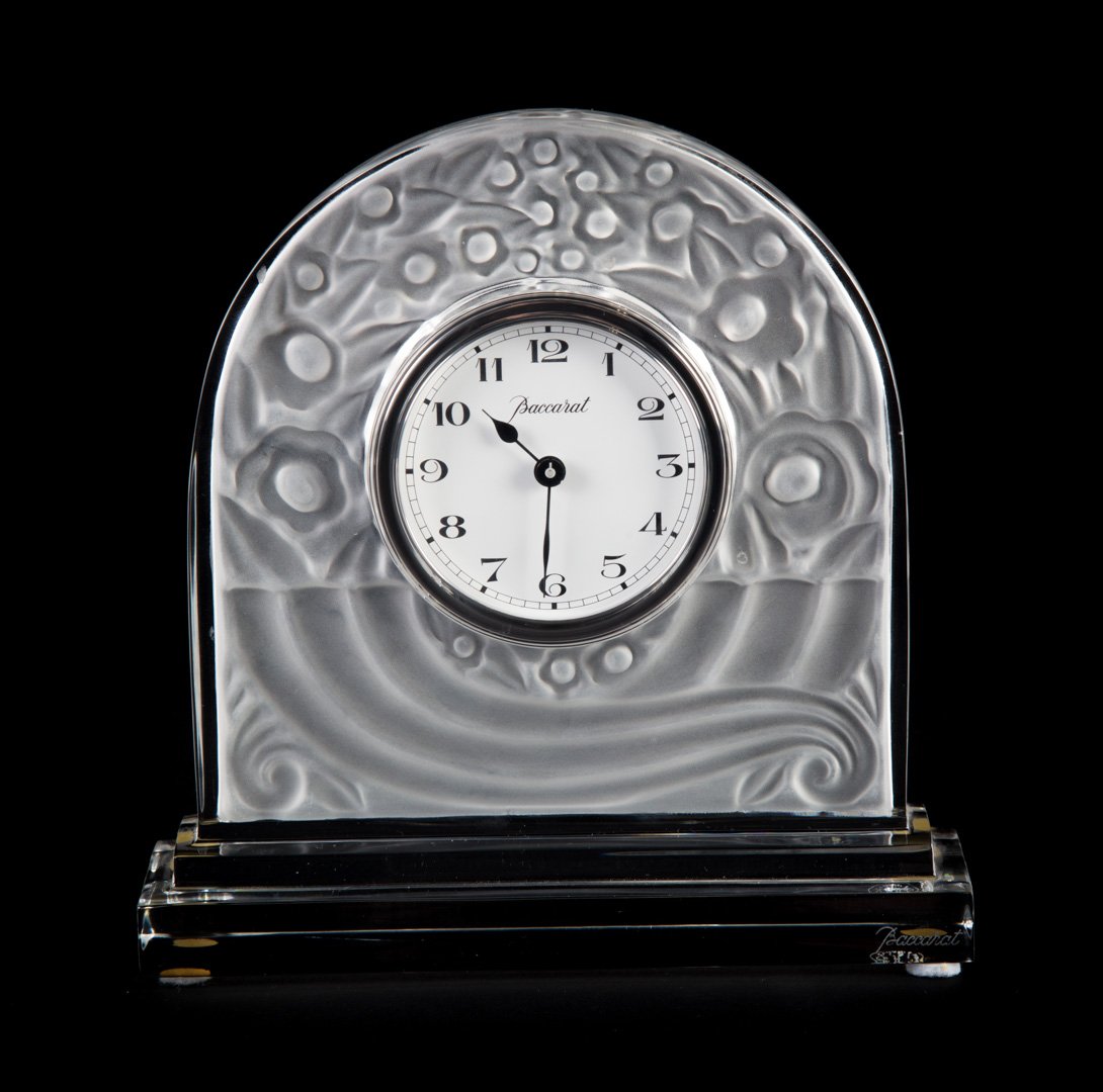 Baccarat Neutrals crystal desk clock (1 of 6)