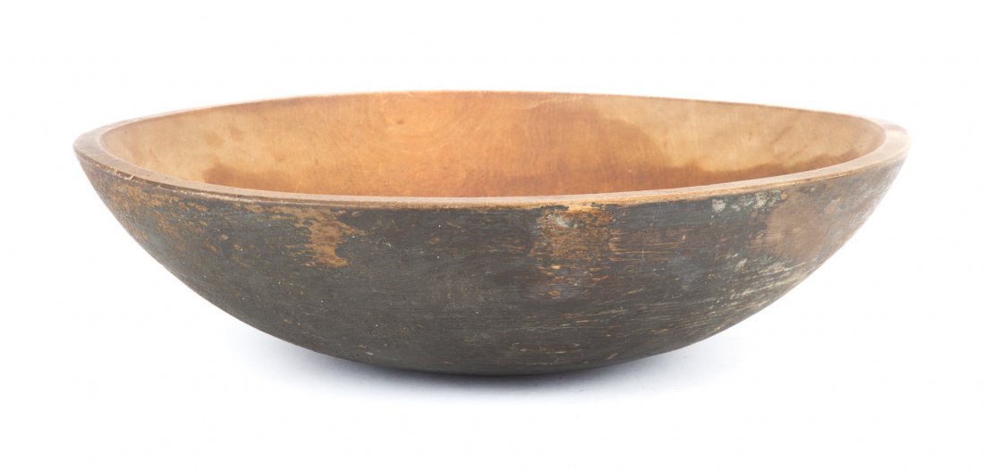 American painted wood primitive bowl (1 of 4)