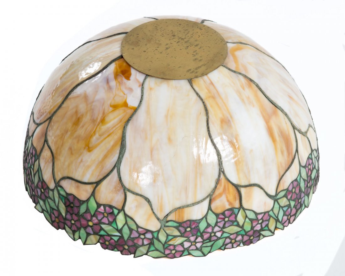 American leaded glass hanging light fixture (1 of 5)