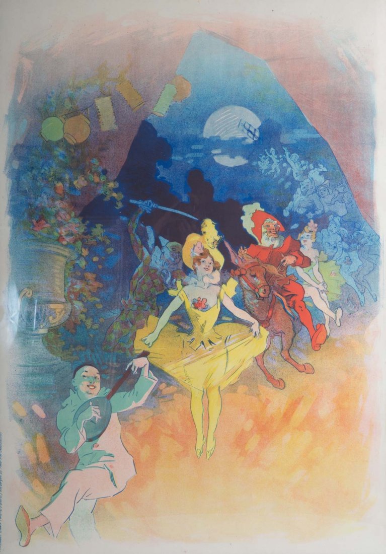 Jules Cheret. "Musee Grevin," color lithograph (1 of 6)