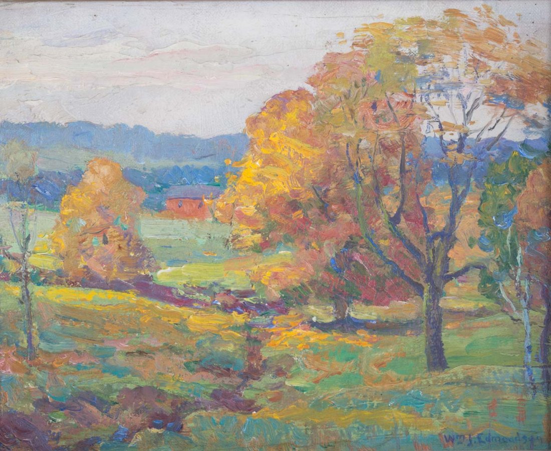 William Edmondson. Autumn Landscape, oil (1 of 5)