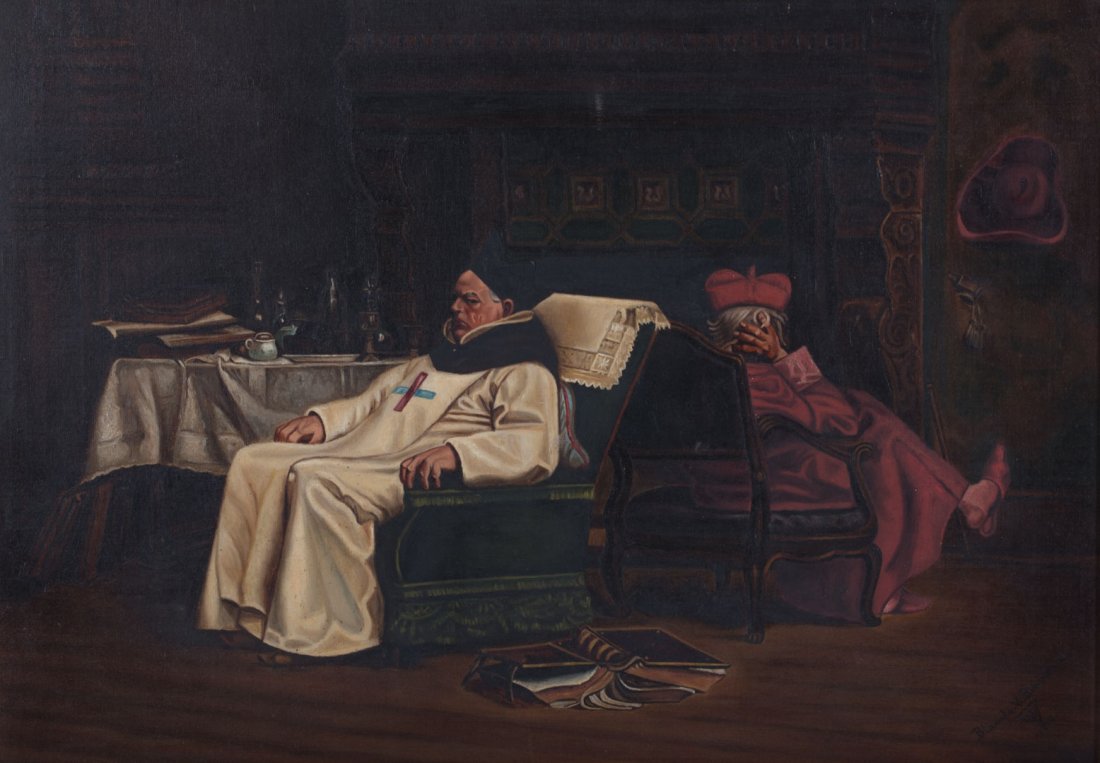 Blanche V. Blanchard. The Argument, oil on canvas (1 of 5)