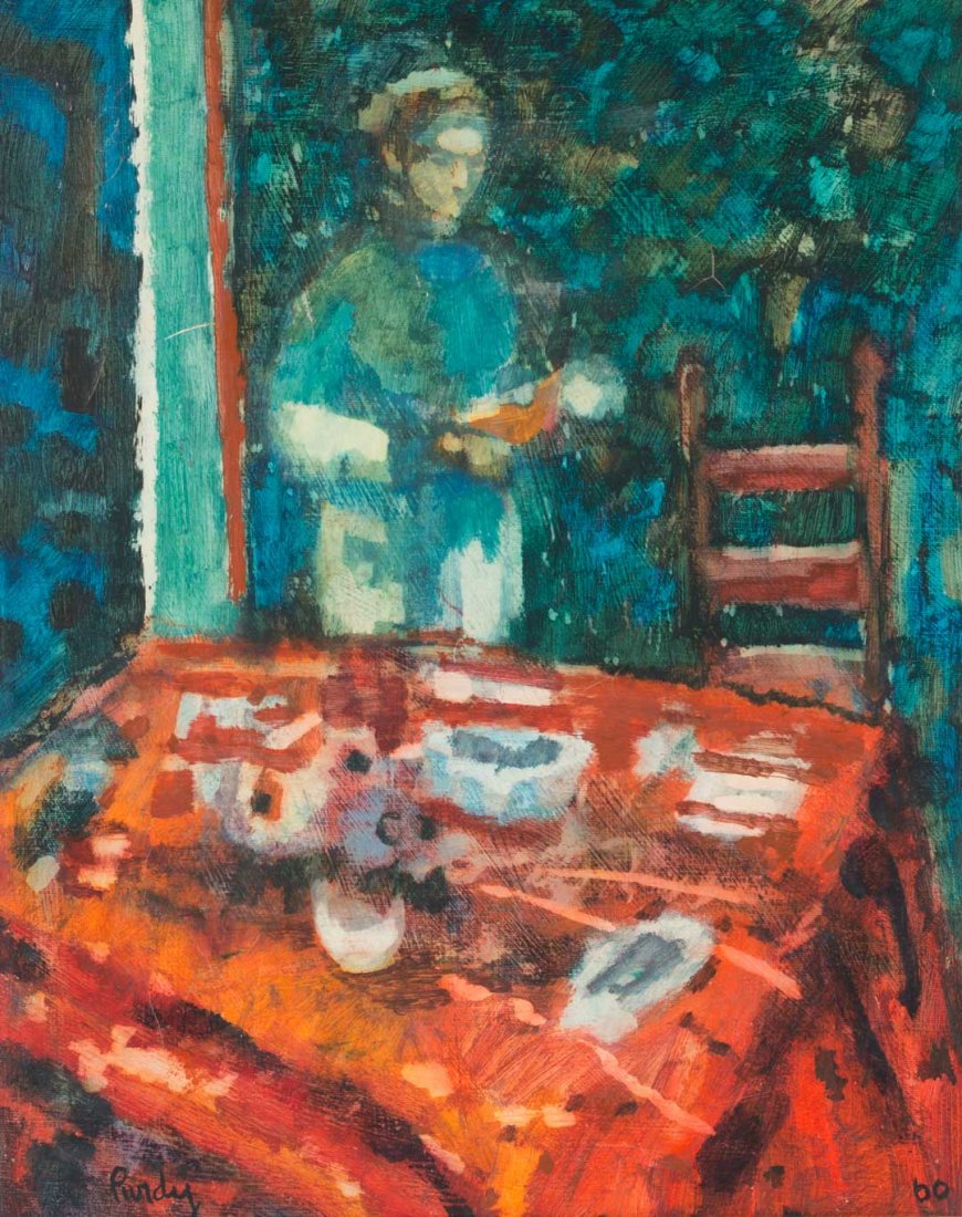 Donald Roy Purdy. Woman Before a Table, oil (1 of 5)