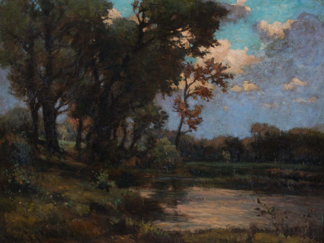 Artist Unknown, e. 20th c. "Landscape," oil (1 of 4)