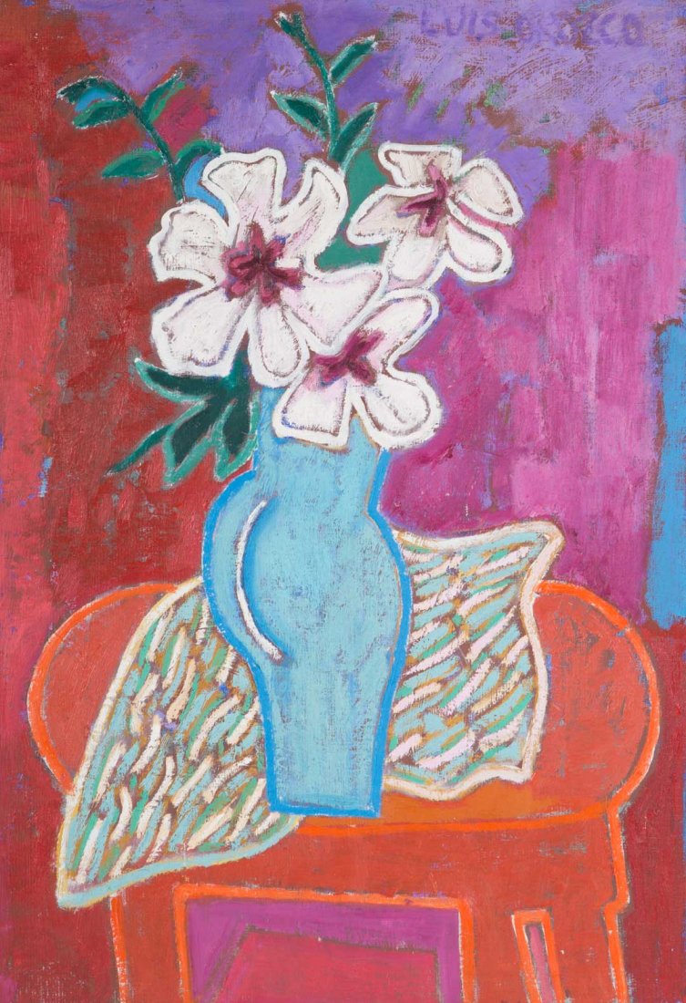 Luis Orozco. "Hibiscus...," oil on canvas (1 of 5)