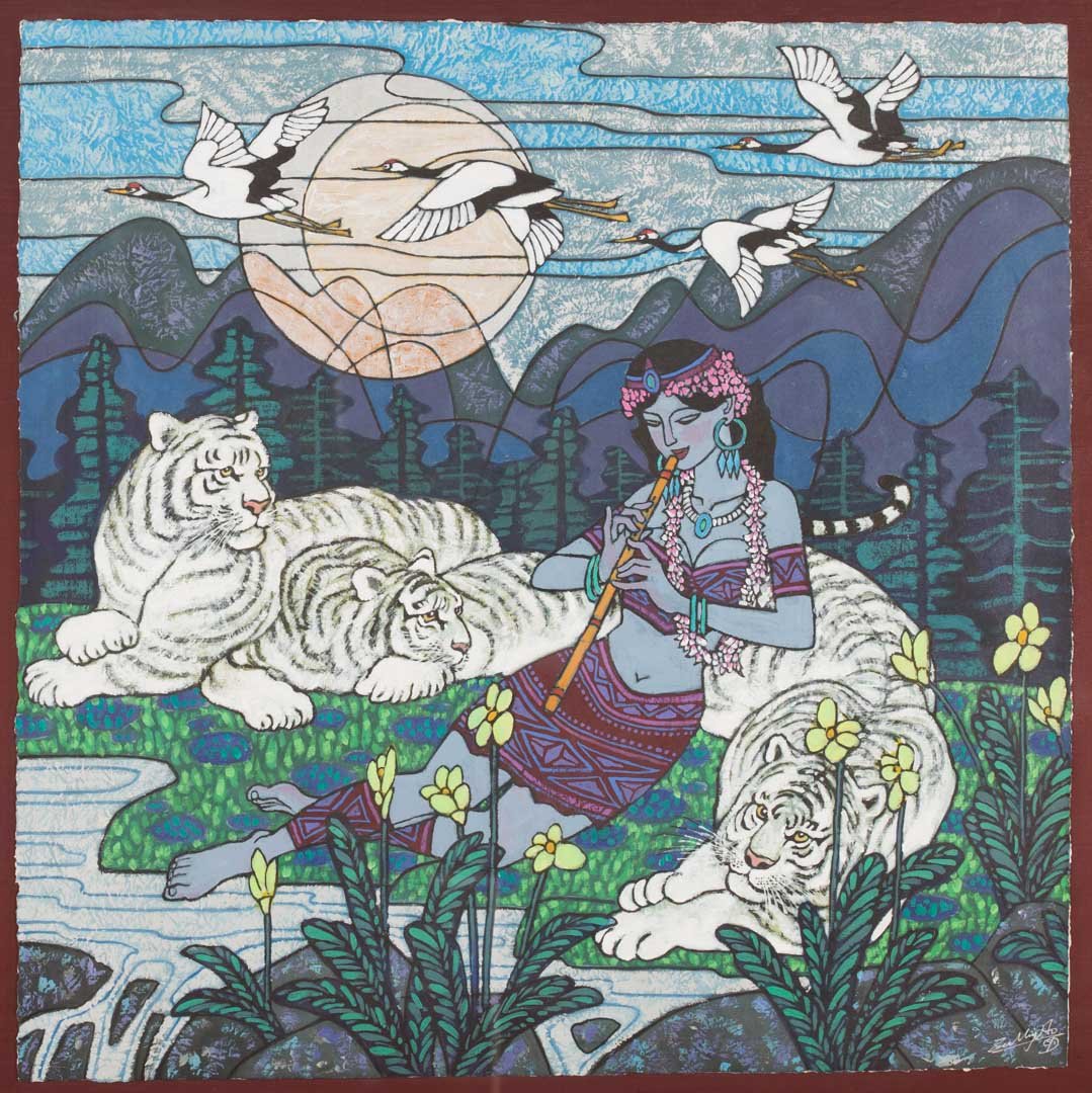 Zu Ming Ho. "A Natural Harmony," acrylic on paper (1 of 5)