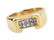 A Gent's Gold and Platinum Diamond Ring